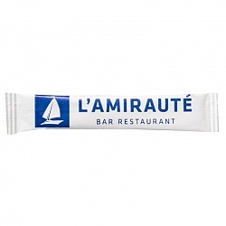 Stick de Sucre publicitaire Sucre Blanc 3g L'AMIRAUTE