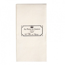 Serviette Ivoire personnalisée Airlaid 1/8